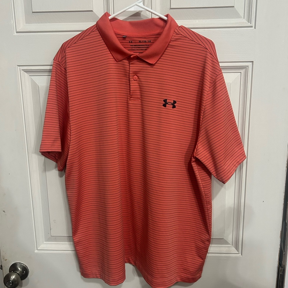 Under Armour Men's Orange Polo XL shirt
